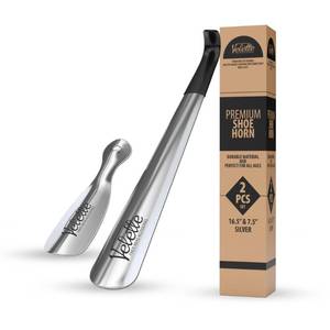 lot 20116 image: Velette Stainless Steel Shoe Horn 1-Pack (1 Only)