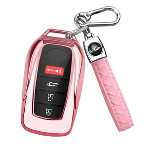 lot 20118 image: QBUC Toyota Key Fob Cover Case with Leather Keychain