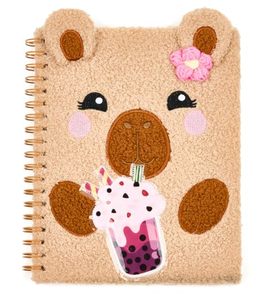 lot 20119 image: VOTUM Fuzzy Spiral Notebook 8 x 11 Capybara