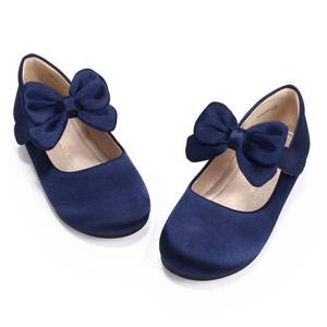 lot 20132 image: Pandaninjia Girls Toddler Mary Jane Dress Flats Navy Silk Toddler Size 10