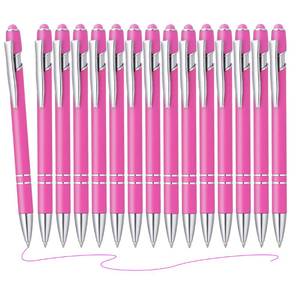 lot 20142 image: Aozora 15-Pack Ballpoint Pens 2-in-1 Stylus 1.0mm