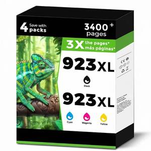 lot 20143 image: 923XL Ink Cartridges 4-Pack for HP OfficeJet Pro  Retail $159.99