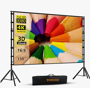 lot 17149 image: Towond 100in Projector Screen w Carrying Case