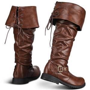 lot 1342 image: Yearntown Medieval Pirate Boots Mens Size 13 Brown