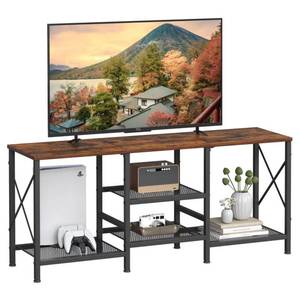 lot 1351 image: JARHETUN TV Stand for 55 Inch TV with 3-Tier Shelves