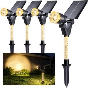 lot 1352 image: Gorrzai Solar Spot Lights Outdoor 4-Pack Warm White
