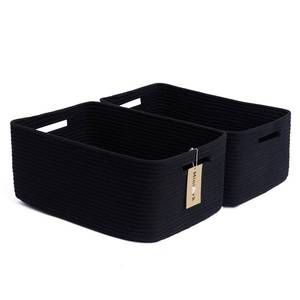 lot 1358 image: MiniArk Storage Baskets 17 x 13 x 7.5 Inches 2-Pack Black