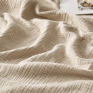 lot 1373 image: WDCOZY 100% Cotton Muslin Blanket Queen 90x90 Beige