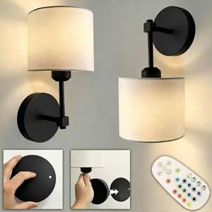 lot 1374 image: Reddragon Battery Operated Wall Sconces Set of 2