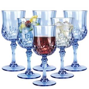 lot 1382 image: LEYIQU Plastic Wine Glasses 10oz 6-Pack