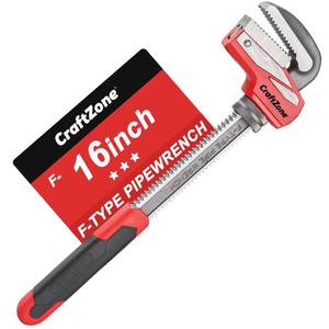 lot 1392 image: CRAFTZONE 16 Inch Aluminum Pipe Wrench