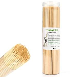 lot 2153 image: TONGYE 200 PCS 12 inch Bamboo Skewers, Premium Wooden Skewers Without Splinters, Skewers for Grilling, BBQ, Appetizer, Fruit Kabobs, Chocolate Fountain, Cocktail Toothpicks, and Food Skewer Sticks.