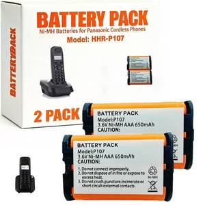 lot 2189 image: HIECTPRO HHR-P107 Ni-MH Rechargeable Battery 3.6V 650mAh 2-Pack