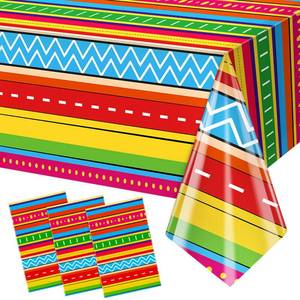 lot 2256 image: Hxezoc 3 Pack Cinco de Mayo Printed Tablecloths 54x108