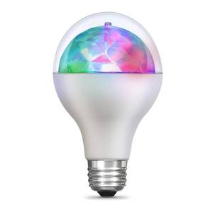 lot 2277 image: Feit Electric A23 Multi-Color Rotating Disco LED Bulb