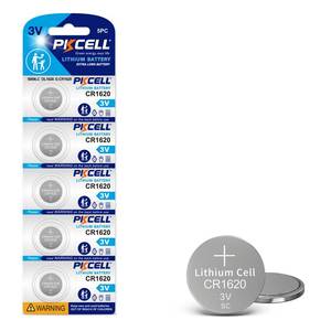 lot 2278 image: PKCELL CR1620 3V Lithium Battery 5-Pack