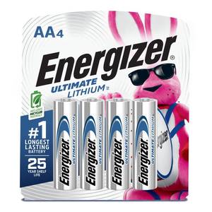 lot 2283 image: Energizer Ultimate Lithium AA Batteries 4-Pack