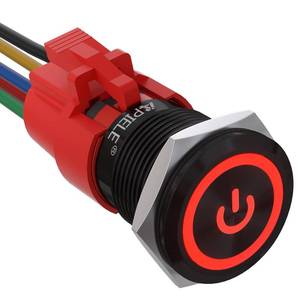 lot 2288 image: APIELE 19mm Latching Push Button Switch 12V DC LED
