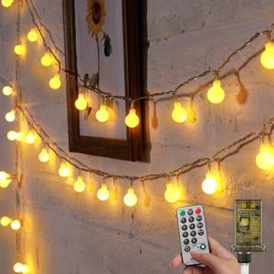 lot 2300 image: Minetom Globe String Lights, 33 Feet 100 Led Fairy Lights Plug in