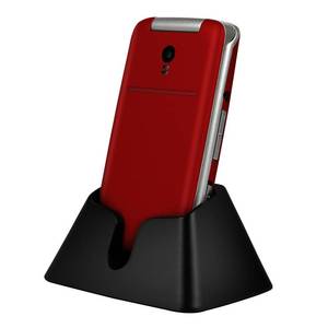 lot 2304 image: artfone G3 Flip Phone Unlocked for Seniors, 4G Volte Basic Phone, 2.4 Screen, SOS Button, Speed Dial, Hans-Free, Big Buttons, Bluetooth, Camera, FM Radio, Charging Dock, Voice Time, Dumb Phone, Red