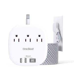 lot 2324 image: One Beat 10 Ft Extension Cord Power Strip with USB