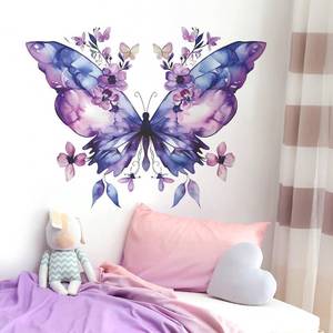 lot 2331 image: Rainbow WSK Butterfly Wall Decals Purple Blue 40x60cm