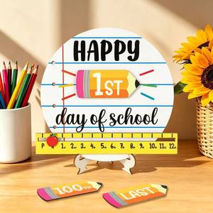 lot 2332 image: PAIVSUN Pencil First Day of School Sign Board