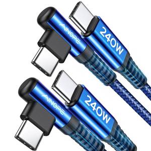 lot 2344 image: AINOPE 240W USB-C to USB-C Cable 6.6ft 2-Pack