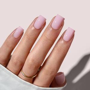 lot 2416 image: BTArtbox Press On Nails Short Square Pink 32-Piece