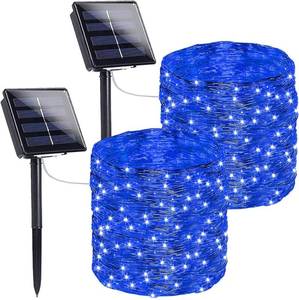 lot 2421 image: SANJICHA Solar Fairy Lights 2-Pack 400LED 144FT