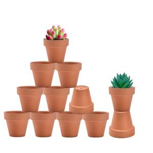 lot 9351 image: vensovo 2.5 Tiny Terracotta Pots with Drainage, Mini Clay Pot, 12 Pack