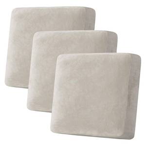 lot 9358 image: H.VERSAILTEX Velvet Stretch Couch Cushion Cover Plush Cushion Slipcover for Chair Loveseat Sofa Cushion Furniture Protector Seat Cushion Sofa Cover (3 Piece XL Sofa Cushion Covers, Oatmeal)