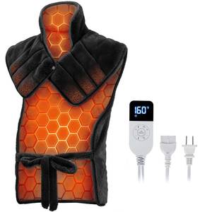 lot 9367 image: Fast-Heating Far Infrared Heating Pad for Neck Shoulders and Back
