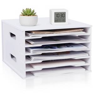lot 9384 image: Juexica 1 Pack 6 Tier Scrapbook Paper Organizer 8.5x11 Paper Storage Trays