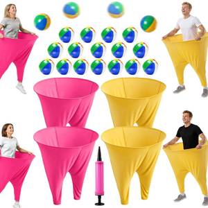 lot 9399 image: OMKSIH Granny Pants Yard Game Freaky Party Games Pants with Bouncy Balls and Air Pump Oversized Granny Pants Outdoor Game for Adults and Family Interactive Throwing Game for Group Gatherings