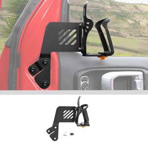 lot 10013 image: JWWY for Jeep JL Front Door Cup Holder Drink Holder on Passenger Right Side Beverage Rack for 2018-2026 Jeep Wrangler JL JLU & Gladiator JT 4xe Interior Accessories Alloy