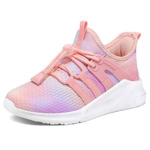 lot 10397 image: RUNSIDE Girls Lace-up Running Sneakers, 13 Little Kid, Gradient Pink