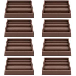 lot 10413 image: Jayen Non Slip Furniture Caster Cups Coasters Pads for Hardwood Floors, 3x3