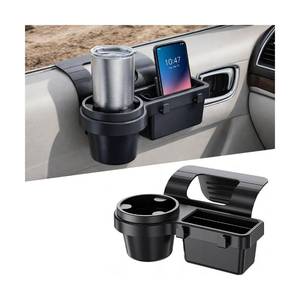 lot 10430 image: Sandfren Car Window Organizer with 2.79 Cup Phone Holder Charging Port