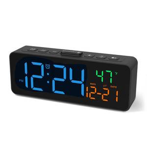 lot 10475 image: Netzu 3-in-1 Digital Clocks for Living Room, Small & Compact Alarm Clock