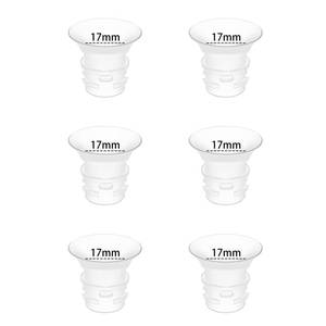 lot 10488 image: 6pcs Flange Insert 17mm Compatible with eufy S1 proS1E20E10 Wearable Breast Pump, 17mm Flange Sizing Kit for eufy Pump, BPA Free Silicone, Comfortable and Precise Fit for Better Suction
