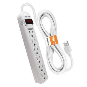 lot 11780 image: Digital Energy 6-Outlet Surge Protector Power Strip 25 Ft