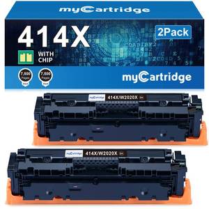 lot 11809 image: myCartridge 414X Black Toner Cartridge 2-Pack
