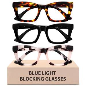 lot 12065 image: Reglaaly Blue Light Blocking Glasses 3-Pack