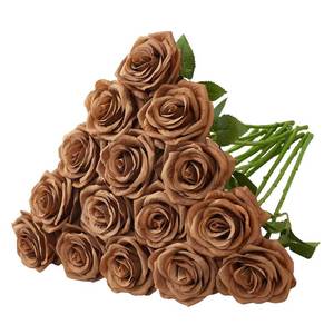 lot 12067 image: Carlitas Blooms Artificial Silk Roses 15pc Bouquet