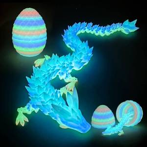 lot 12090 image: Flavery 3D Printed Dragon Egg Glow Rainbow 12 Inch