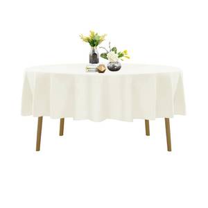 lot 12098 image: Bailarina 70 Inch Polyester Tablecloth, Ivory