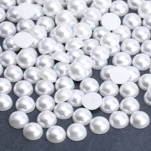 lot 12100 image: Briskbloom 10mm Flatback Pearl Beads 300pcs