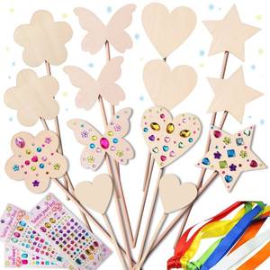 lot 12102 image: WUBOMJIO Princess Fairy Wands DIY Craft Kit 14 PCS