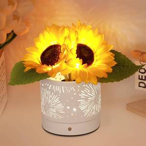 lot 17201 image: JHXLAMP Sunflower Touch Lamp Rechargeable LED